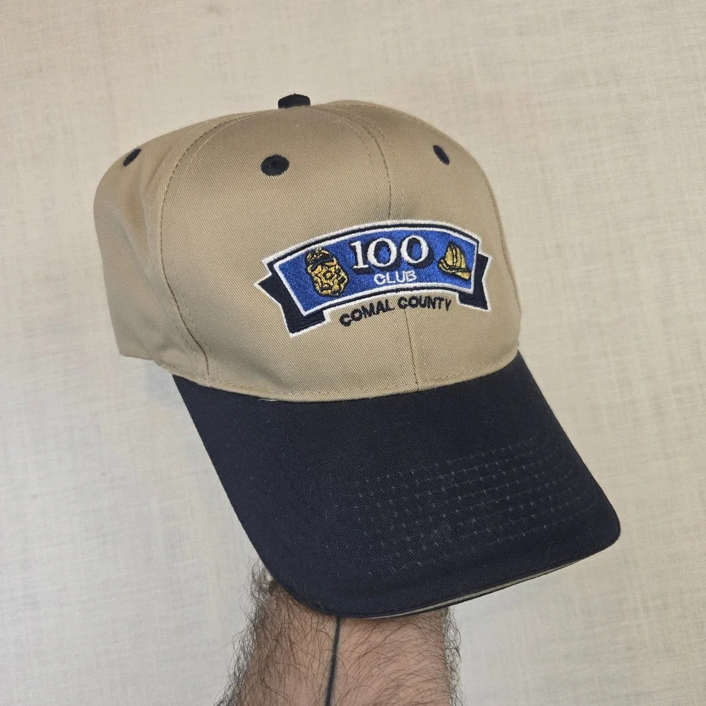 100 Club Comal County Hat Tan Navy Blue First Responder Support Otto TX Police